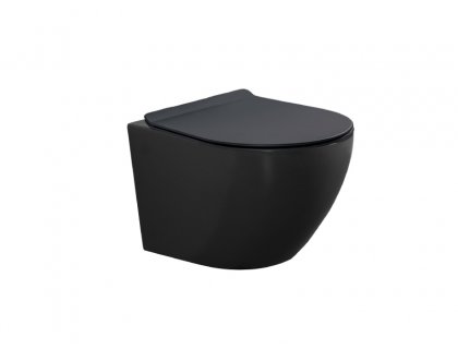Купити Modern Чаша підвісного унітазу Rimless із сидінням 3823B-M чорний матовий NEWARC