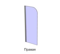 Шторка для ванни шириною від 70 до 90 см (під замовлення ) ARDIEN LUX S 2007 Алюм-Profi (Україна)