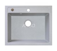 Кухонна мийка гранітна прямокутна світло-сіра Argo CUBO Light gray 59*50*20