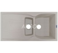 Кухонна мийка гранітна полуторочашова бежева Argo MEDIO-PLUS Avena 99*50*24