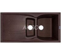 Кухонна мийка гранітна полуторочашова коричнева Argo MEDIO-PLUS Mokko 99*50*24