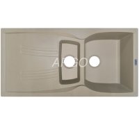 Кухонна мийка гранітна полуторочашова пісочна Argo MEDIO-PLUS Sahara 99*50*24