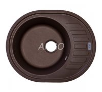 Кухонна мийка гранітна одночашова коричнева Argo OVALE Brown 62*50*20
