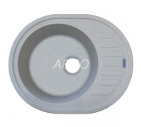 Кухонна мийка гранітна одночашова світло-сіра Argo OVALE Light gray 62*50*20