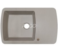 Кухонна мийка гранітна одночашова бежева Argo PREMIO Avena 78*50*20