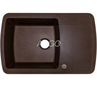 Кухонна мийка гранітна одночашова коричнева Argo PREMIO Brown 78*50*20