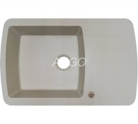 Кухонна мийка гранітна одночашова кремова Argo PREMIO Ivory 78*50*20
