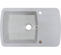 Кухонна мийка гранітна одночашова темно-біла Argo PREMIO Old-Stone 78*50*20