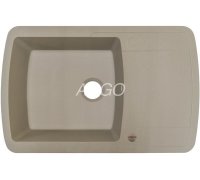 Кухонна мийка гранітна одночашова пісочна Argo PREMIO Sahara 78*50*20