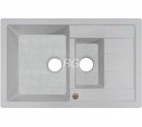 Кухонна мийка гранітна прямокутна темно-біла Argo STELA-PLUS Old-Stone 78*50*20