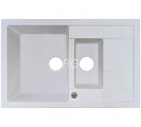 Кухонна мийка гранітна прямокутна біла Argo STELA-PLUS White 78*50*20