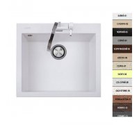 Кухонна мийка гранітна прямокутна біла Argo MILANO 56х50х20см