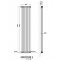 Вертикальний дизайнерський радіатор опалення ARTTIDESIGN Bari 8/1800 білий мат