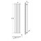 Вертикальний дизайнерський радіатор опалення ARTTIDESIGN Rimini 6/1800 білий мат