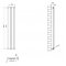 Вертикальний дизайнерський радіатор опалення ARTTIDESIGN Terni 4/1500 сірий мат