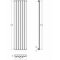 Вертикальний дизайнерський радіатор опалення ARTTIDESIGN Terni 6/1500 сірий мат