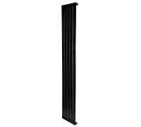 Вертикальний дизайнерський радіатор опалення ARTTIDESIGN Livorno 5/1800 чорний мат