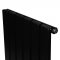 Вертикальний дизайнерський радіатор опалення ARTTIDESIGN Terni 6/1800 чорний мат