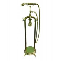 Змішувач підлоговий високий для ванни в золотому кольорі Veronis 02020-G в стилі ретро