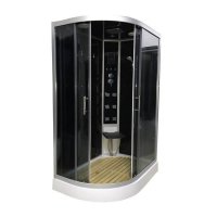 Гідромасажний бокс ATLANTIS AKL-L1-812 R-правий (GR-стекла-графіт) 120 * 80 * 215