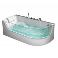 Ванна гідромасажна акрилова асіметрична ліва Veronis VG-3133 L з прозорим вікном 170х80х58