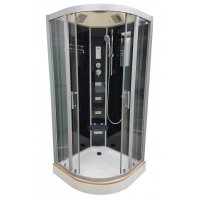 Душовий гідромасажний бокс з кутовим піддоном Veronis BN-5-100 GR 100x100x220