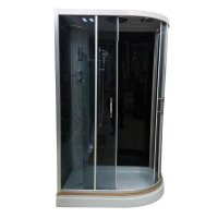 Душовий гідромасажний бокс з асіметричним піддоном Veronis BN-5-120 GR (L) 120x80x220