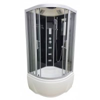 Душовий гідромасажний бокс з кутовим високим піддоном Veronis BV-5-100 GR 100x100x220