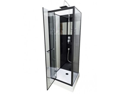 Купити не дорого Душовий бокс з квадратним низьким піддоном Veronis BKN-2-77 скло прозоре чорний профіль без даху 70x70x225 Купити не дорого Душовий бокс з квадратним низьким піддоном Veronis BKN-2-77 скло прозоре чорний профіль без даху 70x70x225