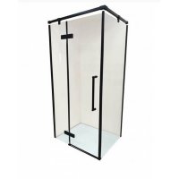 Душова кабіна без піддона з чорним профілем Veronis KN-10-32 BLACK ліва 120x80x190