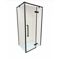 Душова кабіна без піддона з чорним профілем Veronis KN-10-32 BLACK права 120x80x190