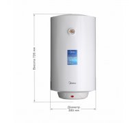 Водонагрівач бойлер MIDEA D50-15F1(W)з мокрим теном 50 літрів