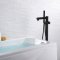 Недорого Смеситель для ванны напольный отдельностоящий Brone LUNARE matt black чёрный матовый