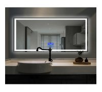 Зеркало с LED подсветкой и подогревом Dusel DE-M0061S1 Black 65х80см
