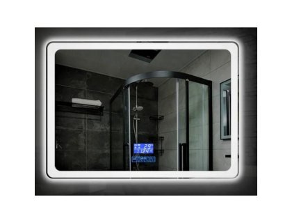 Купить Зеркало с LED подсветкой подогревом часами и Bluetooth Dusel DE-M3051 75x100см