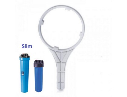 Недорого Ключ для корпусов фильтров типа Slim с синими и прозрачными стаканами Kaplya WH-L