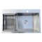 Кухонная нержавеющая мойка с 2 неразделёнными чашами толщиной 1,2мм ROMZHA ARTA Metric U-730R правая размером 780x480х230мм