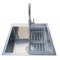 Комплект кухонная мойка ROMZHA ARTA U-450 размером 50х50х23см + смеситель нержавейка Marian J+ корзина