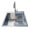 Комплект кухонная мойка ROMZHA ARTA U-450 размером 50х50х23см + смеситель нержавейка Marian U + корзина