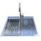 Комплект кухонная мойка ROMZHA ARTA U-490 размером 54х48х23см + смеситель нержавейка Marian U + корзина
