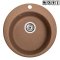 Кухонна мийка гранітна кругла Galati Eva Teracota (701)