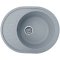 Кухонна гранітна мийка овальна одночашева з крилом GALATI Elagancia 62 Gri 802 світло сіра 62х50х21см