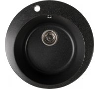 Кухонна гранітна мийка кругла GALATI Elagancia Antracit 902 чорна 50х50х21см