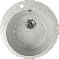 Кухонна гранітна мийка кругла ROMZHA Elagancia Seda 602 сіра 50х50х21см