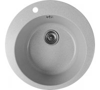 Кухонна гранітна мийка кругла GALATI Elagancia Gri 802 світло сіра 50х50х21см