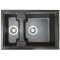 Кухонна гранітна мийка прямокутна півторачашова GALATI Patrat 62D Antracit 902 чорна 63х43х17см