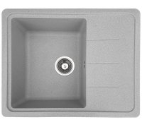 Кухонна гранітна мийка прямокутна ROMZHA Patrat 62 Gri 802 світло сіра 62х50х21см