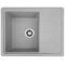 Кухонна гранітна мийка прямокутна одночашева з крилом GALATI Patrat 62 Gri 802 світло сіра 62х50х21см