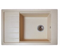 Кухонна гранітна мийка прямокутна ROMZHA Patrat 78 Avena 501 бежева 78*51*22см