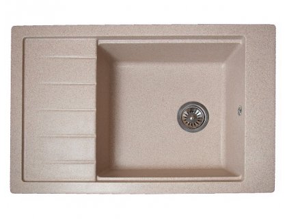 Кухонная гранитная мойка прямоугольная ROMZHA Patrat 78 Bezhvy 401 бежевая 78*51*22см